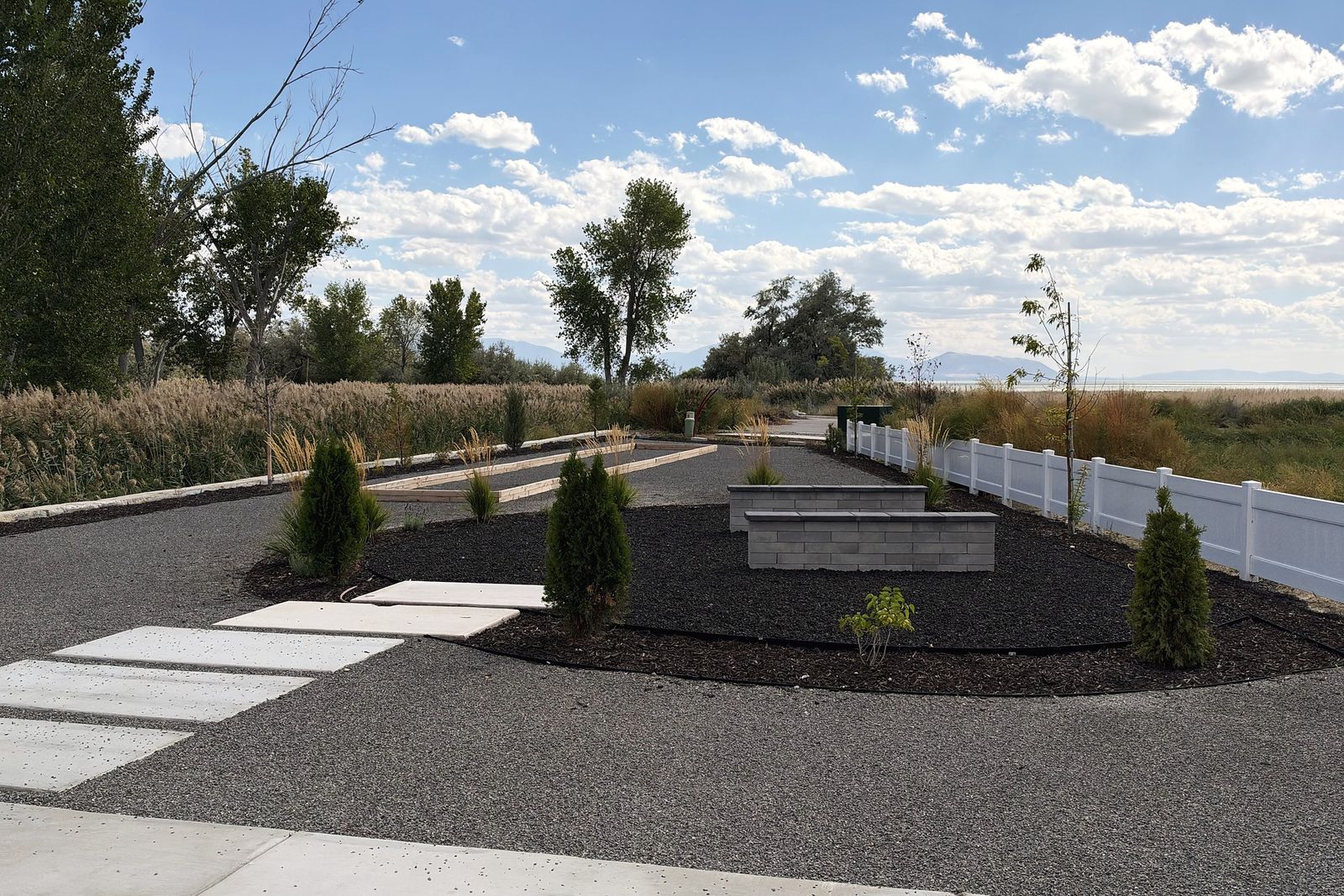 After: The backyard, from bare dirt to xeriscape